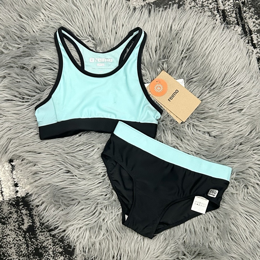 Reima Girls Jamaica UPF 50 Turquoise Swimwear 2-piece Swim Set Size‎ 134 (SZ 9Y)